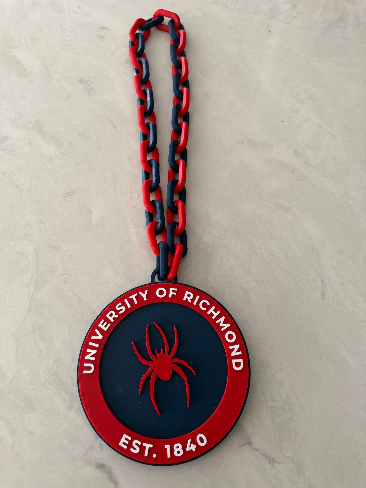 Richmond Spiders Oversized Logo Necklace Turnover Hype Chain HandMade 3D Printed