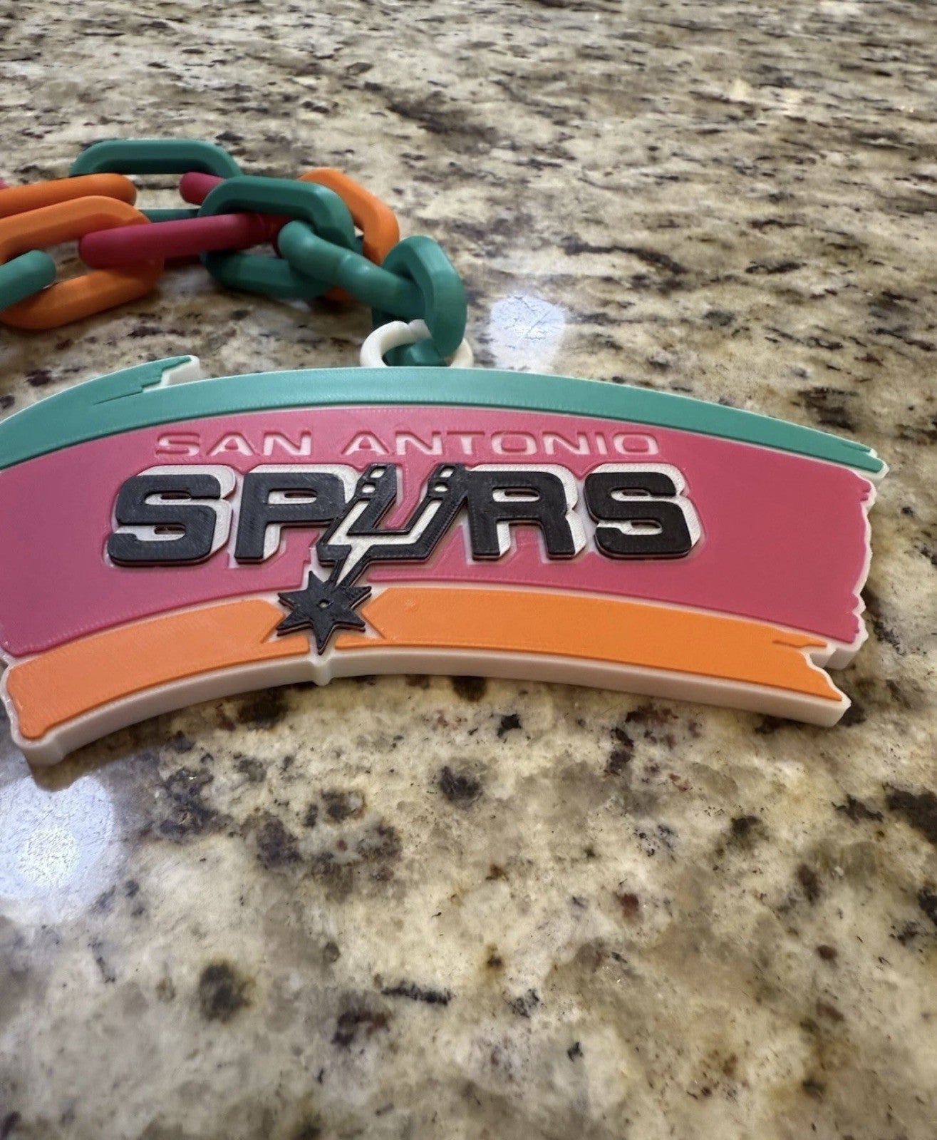 San Antonio Spurs Chain Fiesta 3d Print Chain Throw Back Custom free shipping