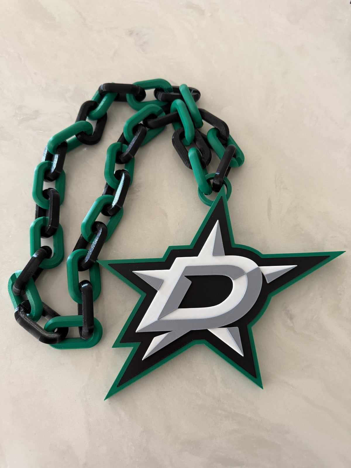 Dallas Stars Oversized Necklace, Chain Logo Pendant,A Little Less For A Lot More