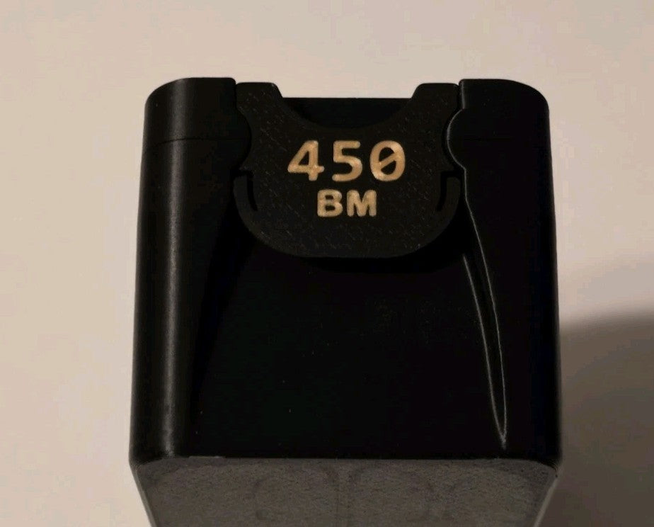 450 Bushmaster Ammo Box Snap Lock 40 rd 3D Printed Storage Black Gold Pla