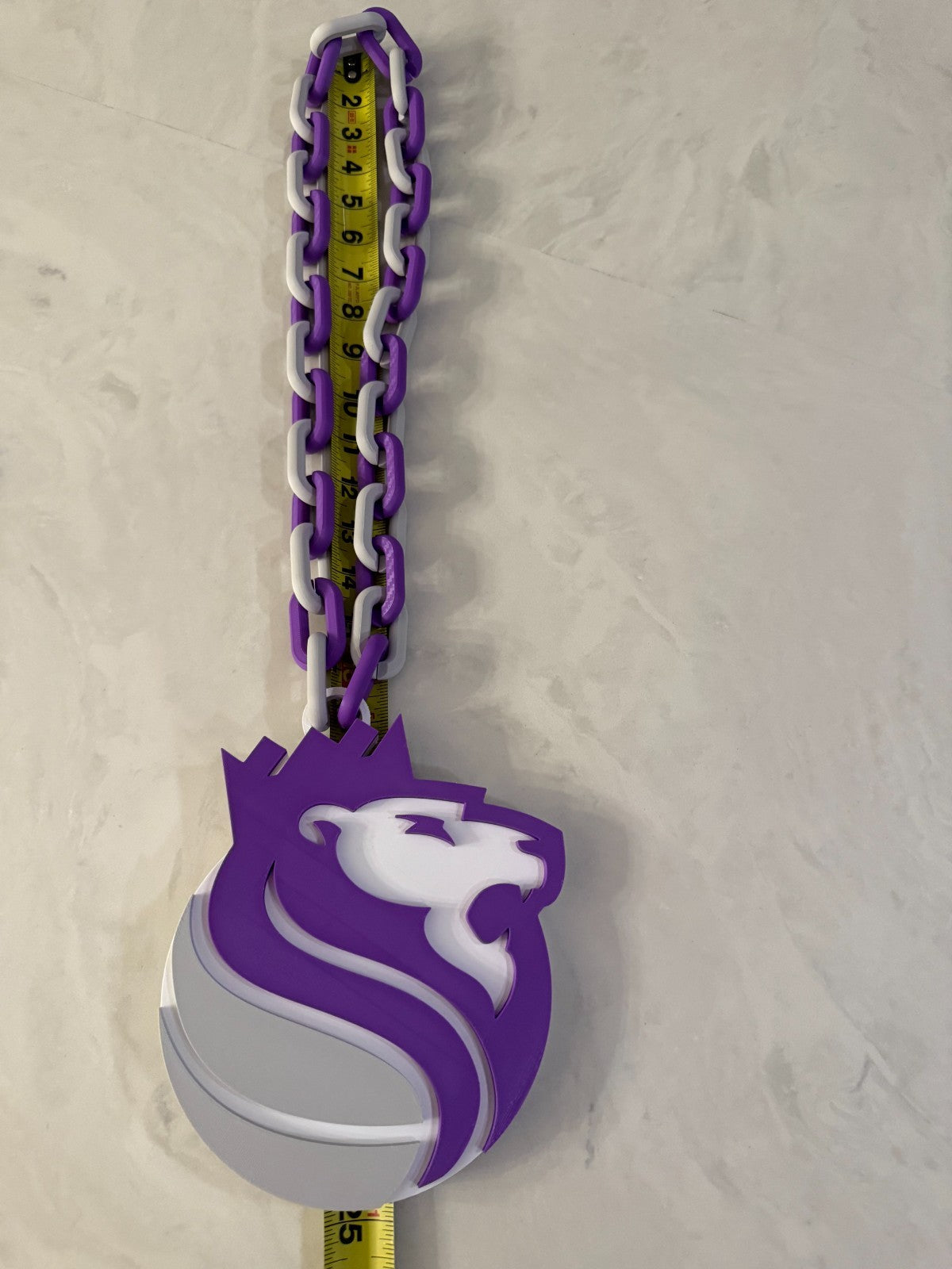 Sacramento Kings Oversized Necklace Pendant Turnover Chain handmade 3D Printed