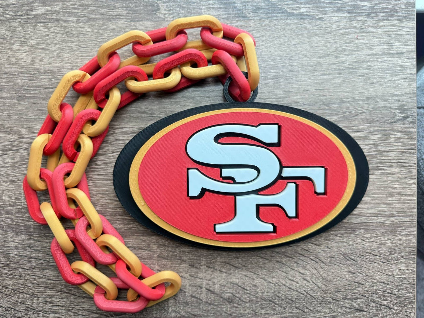 San Francisco 49ers 3D Printed Sports Chain, Necklace Sports Chain