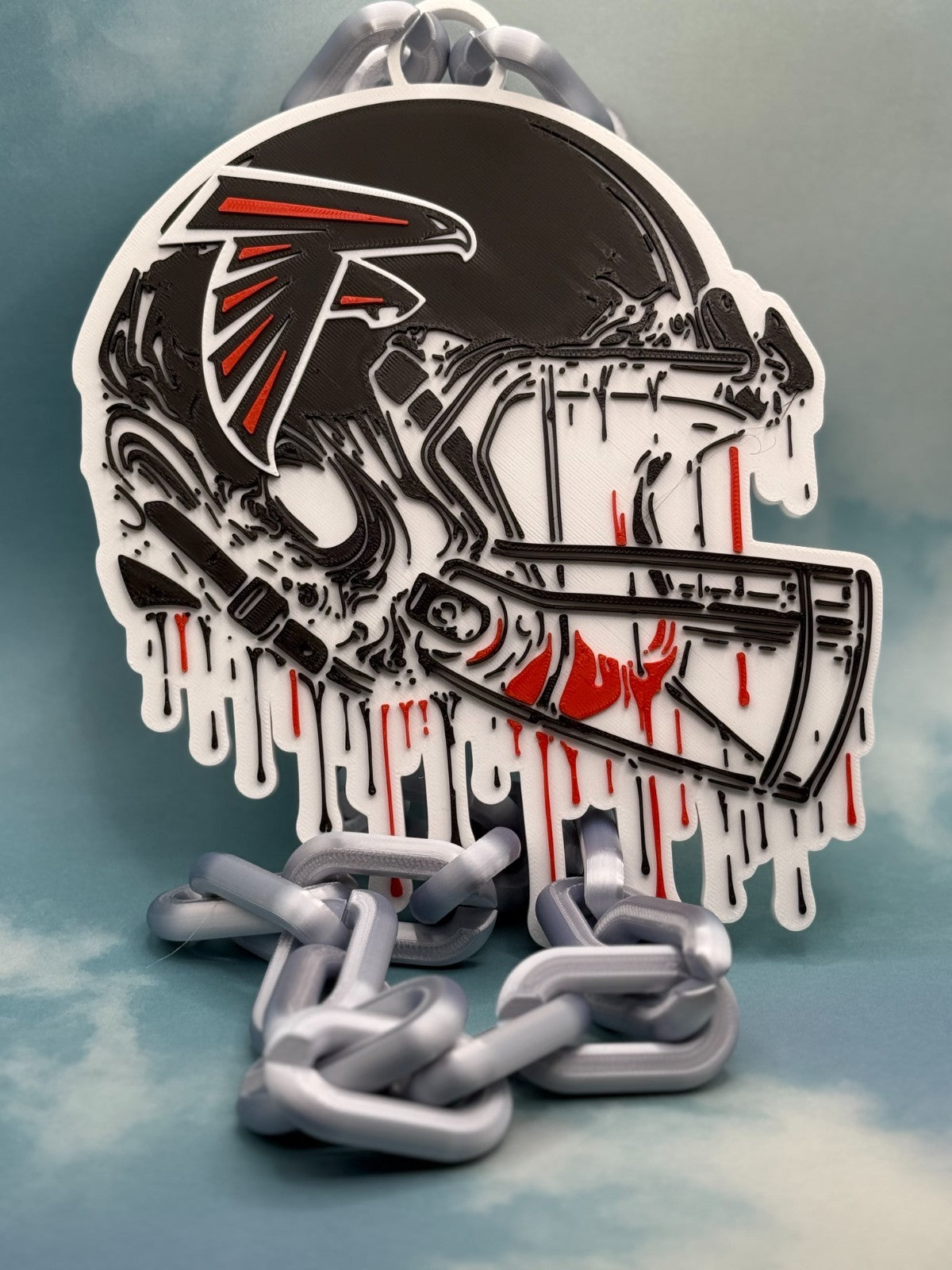 Atlanta Falcons Helmet Drip Hype Oversized Chain & Necklace‎