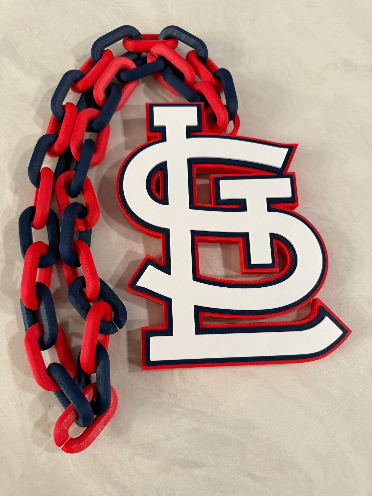 St. Louis Cardinals Oversized Necklace Turnover Chain HandMade 3D Printed