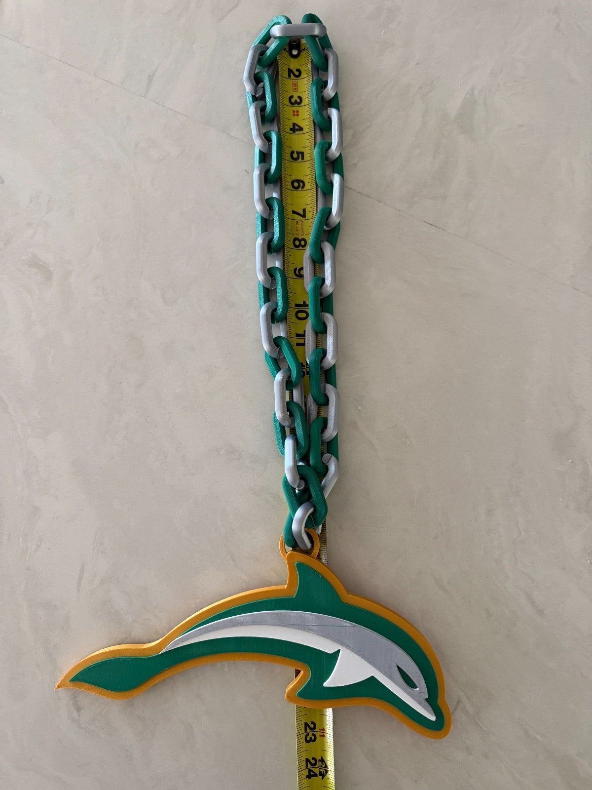 Jacksonville Dolphins Fan Oversized Logo Necklace Hype Chain