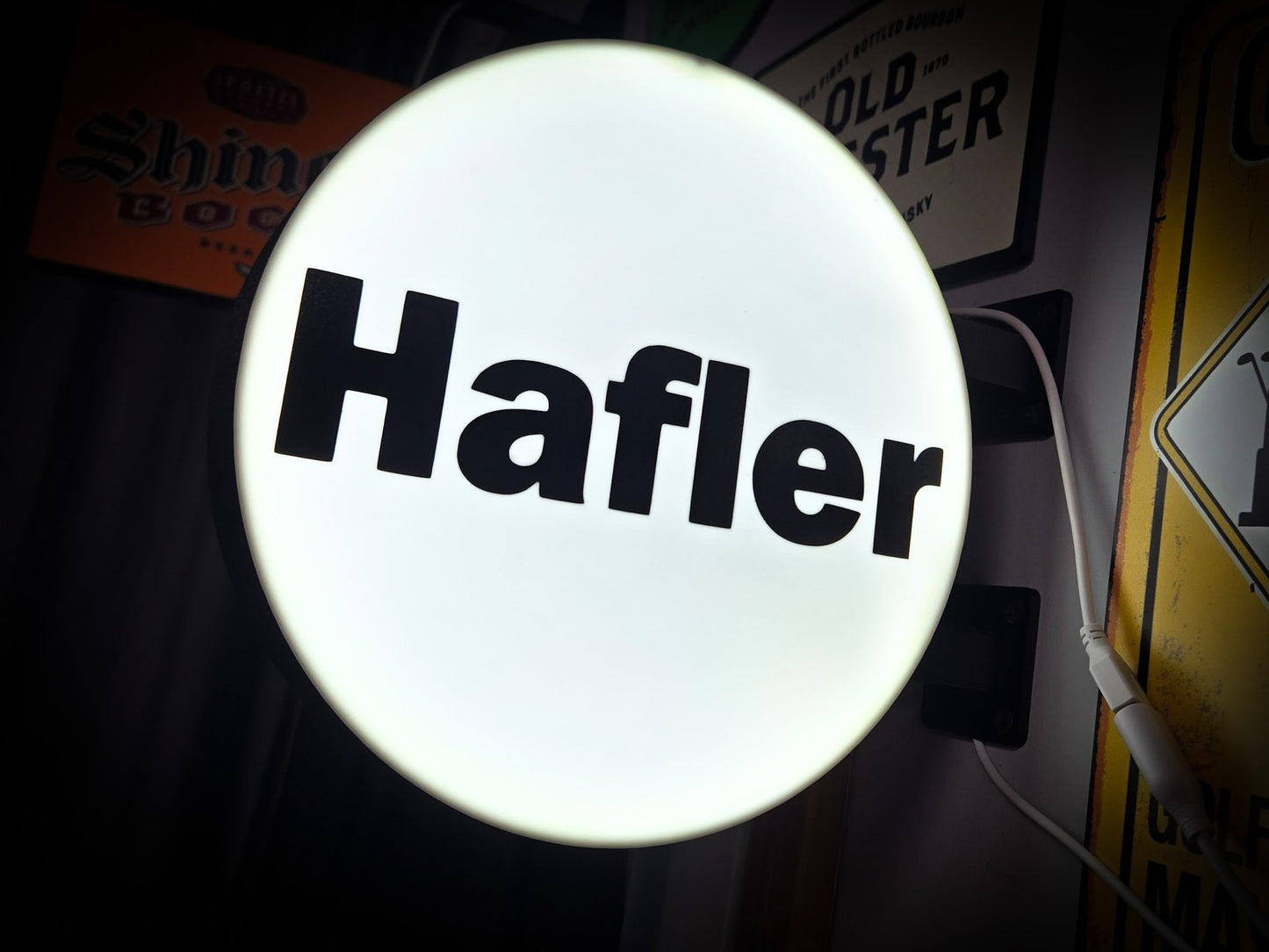 HAFLER AUDIO 12 Inch Light Box LED Sign 3D Printed Wall Decor Man Cave Garage