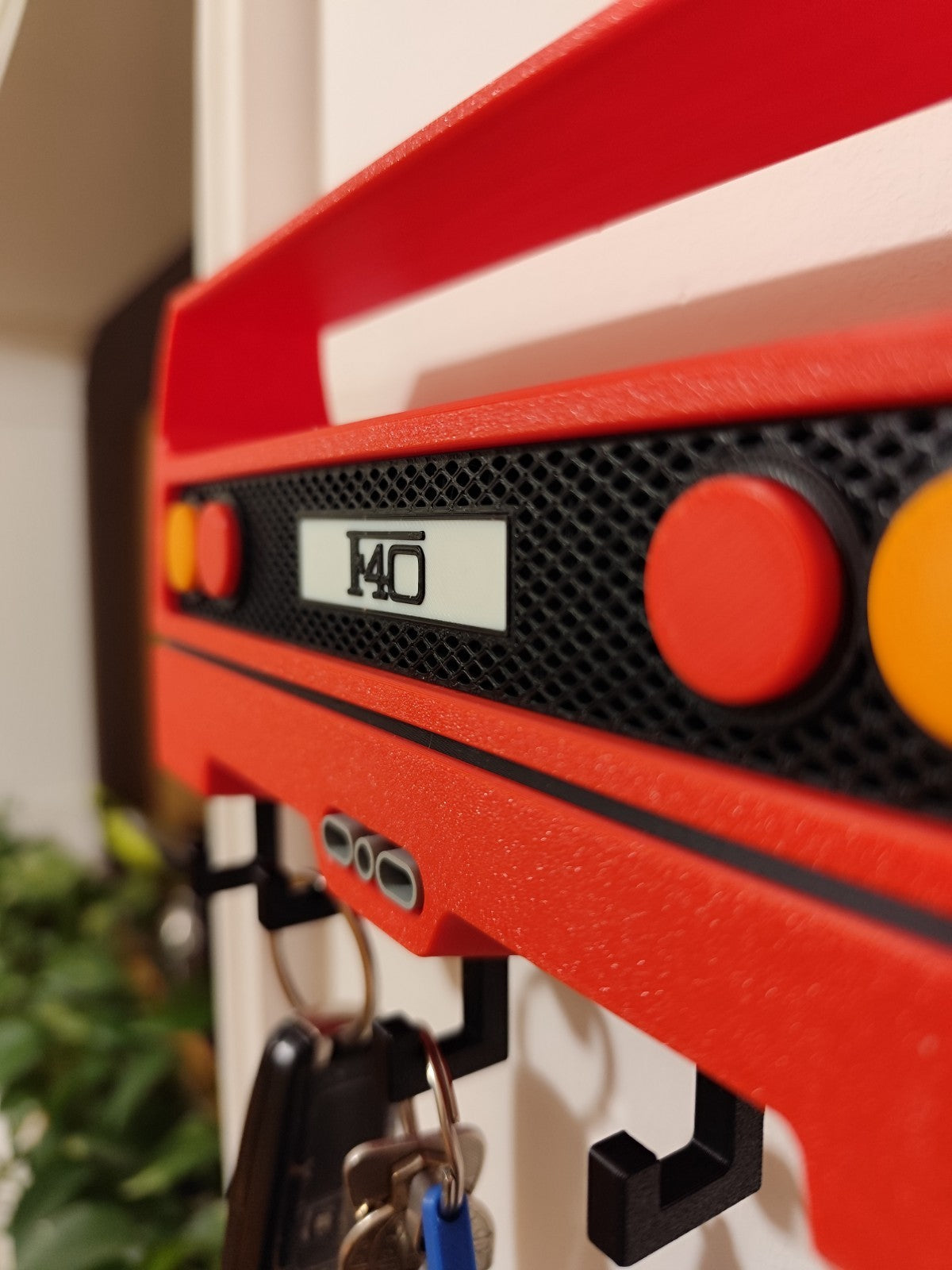 Classic Exotic Car Inspired Key Holder – Red Retro Supercar Wall Mount Organizer