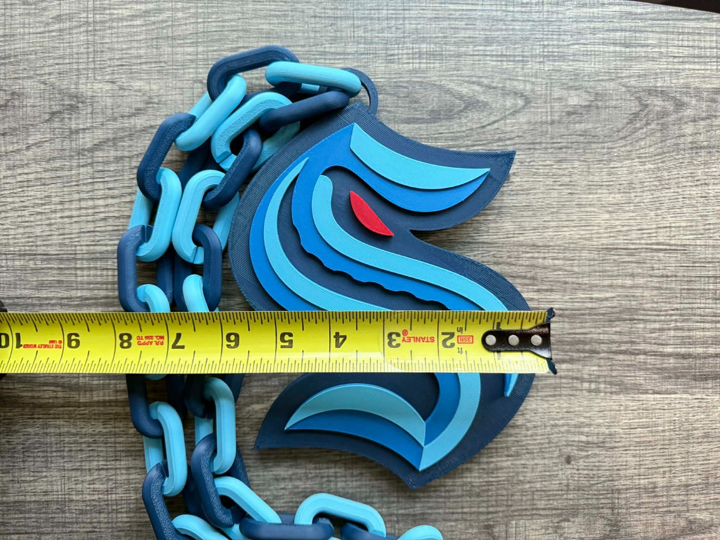Seattle Kraken Oversized Necklace, Hype Chain [Made To Order]