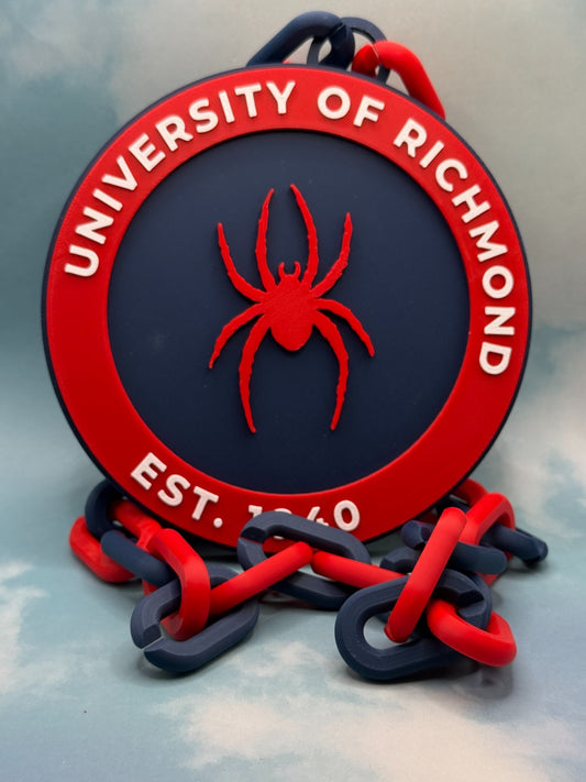 Richmond Spiders Oversized Logo Necklace Turnover Hype Chain HandMade 3D Printed