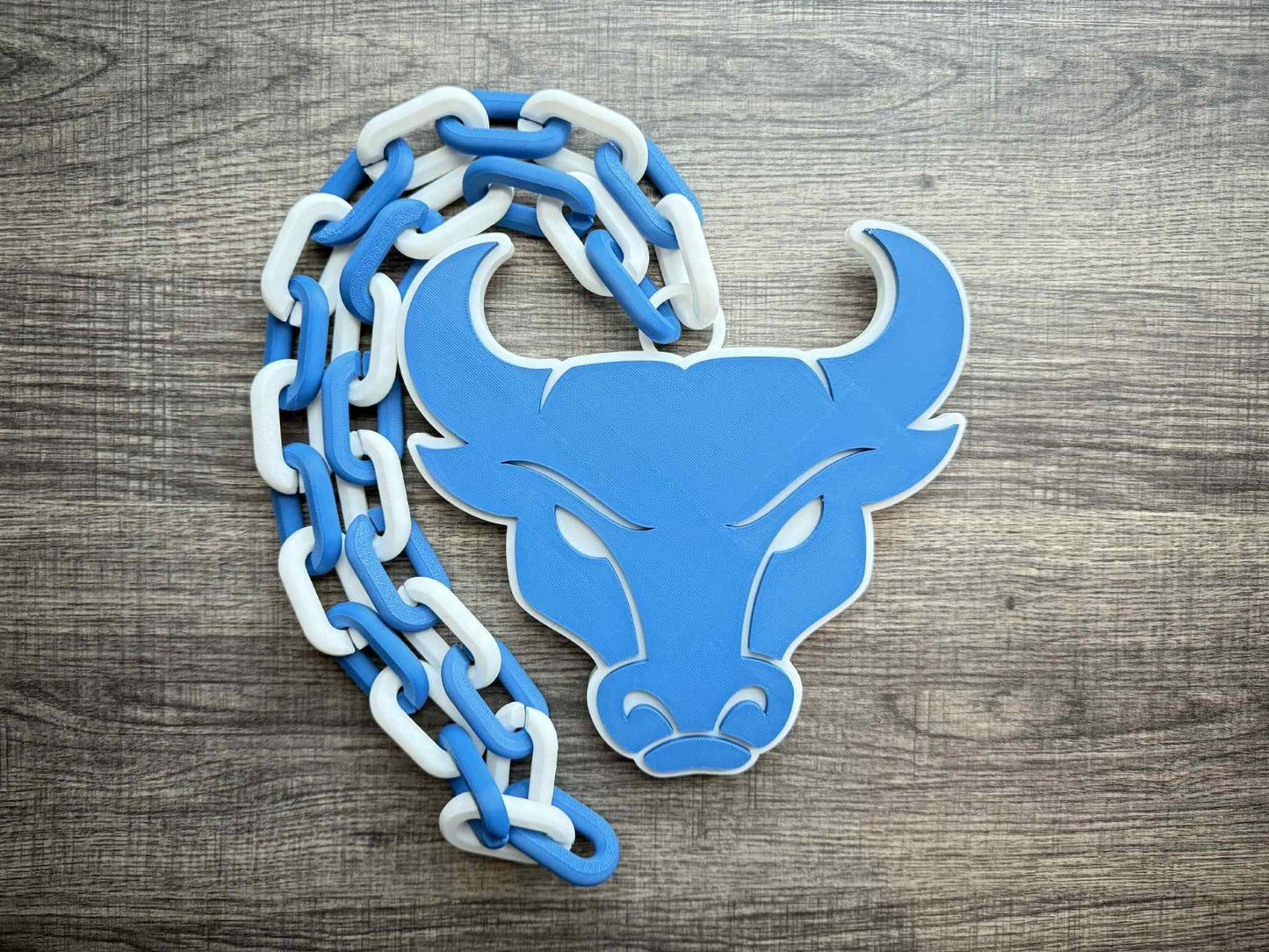 Buffalo Bulls Logo Oversized Necklace, Pendant Chain [Made To Order]