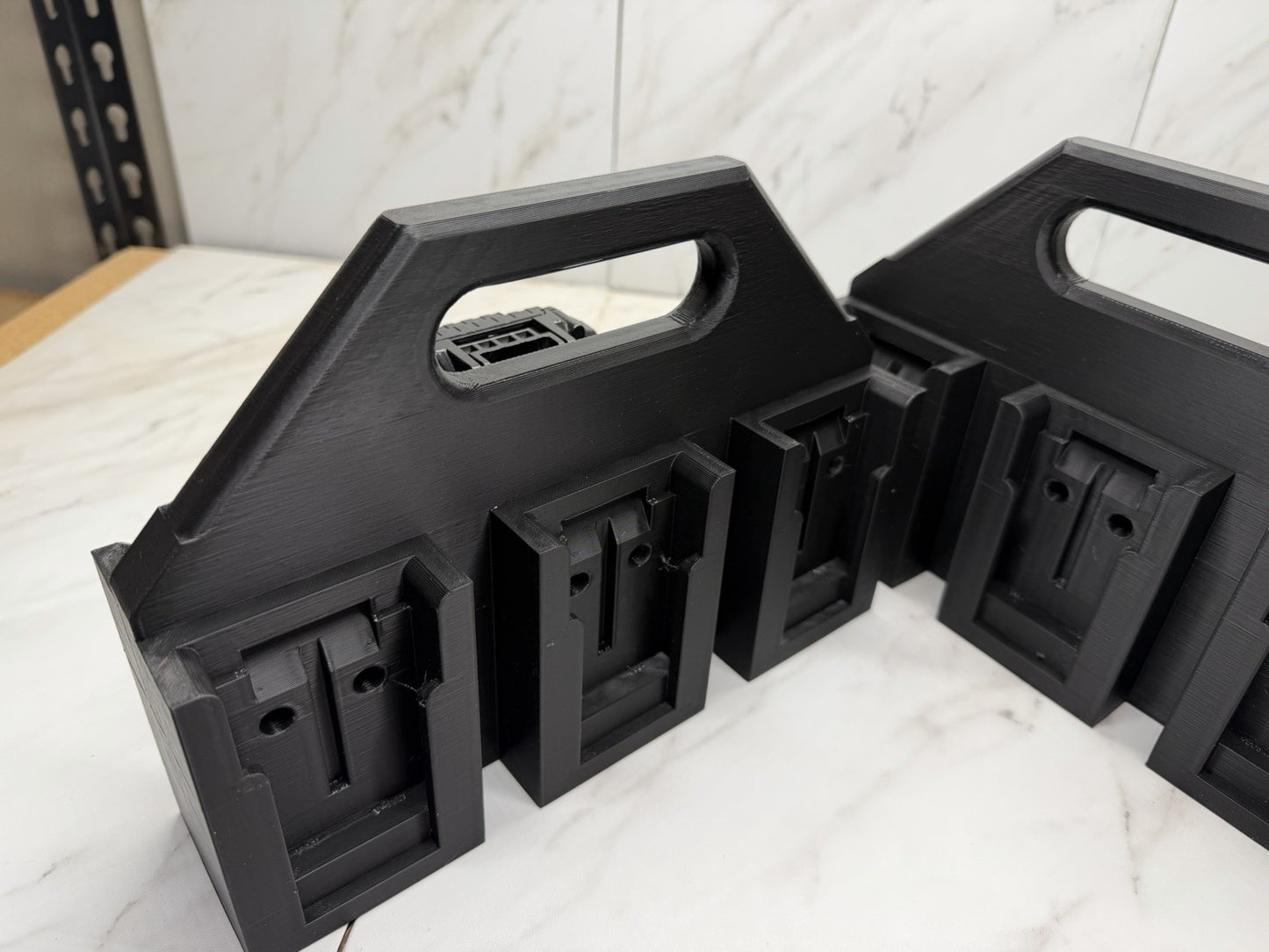 Battery Basket Carrier Caddy Holder for Porter Cable 6 slot Black