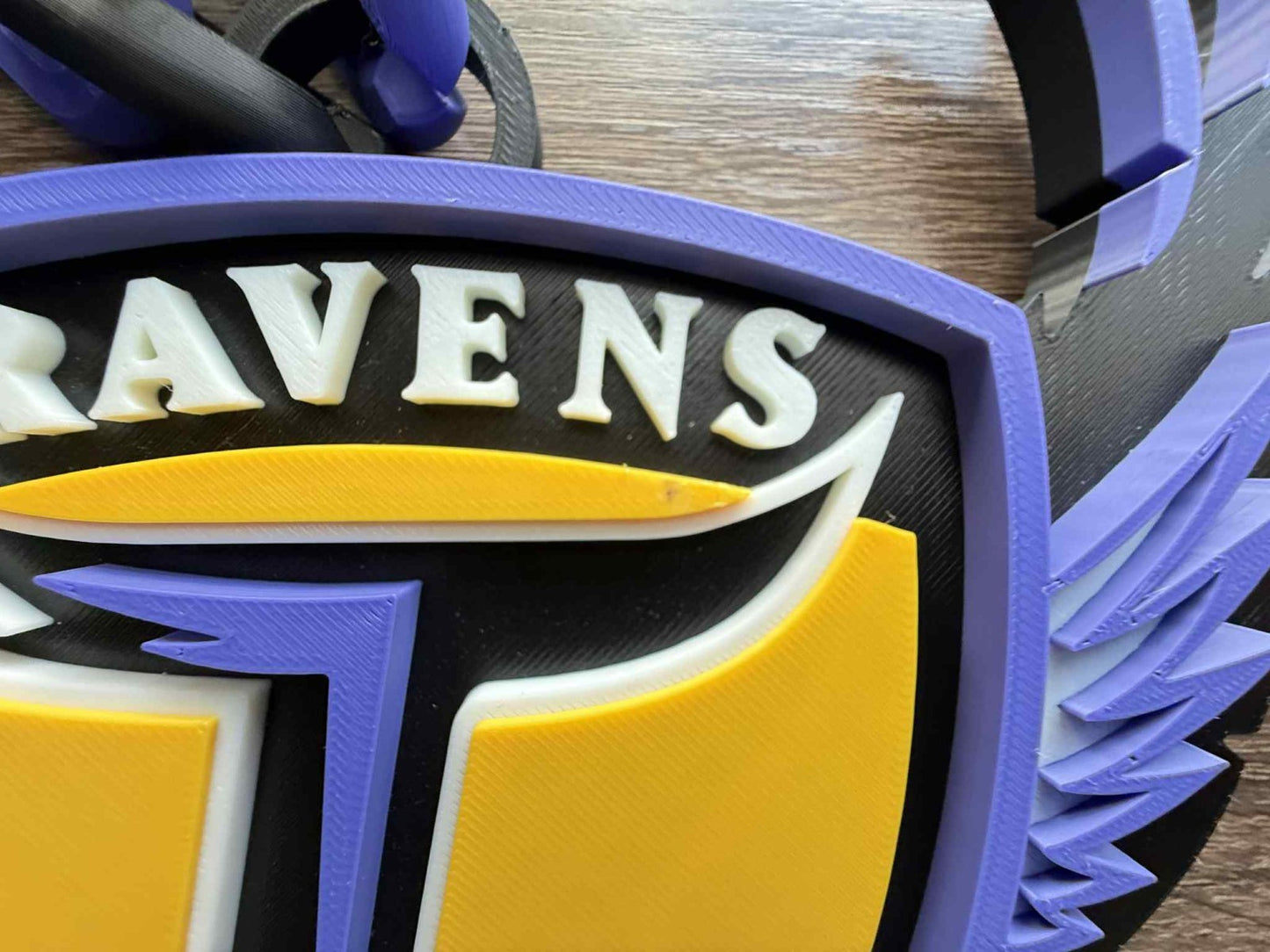 Baltimore Ravens Crest Logo Oversized Necklace, Pendant Chain
