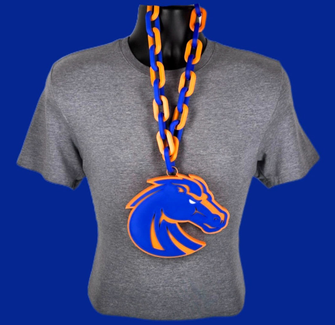 Boise State Broncos Fan Chain NCAA Big Logo Oversized Necklace Game Day Merch