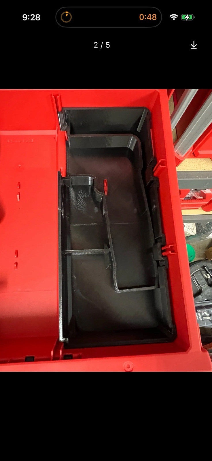 Milwaukee M12 Detail Sander 3 Drawer Insert - Packout Organizer for M12 FDSS