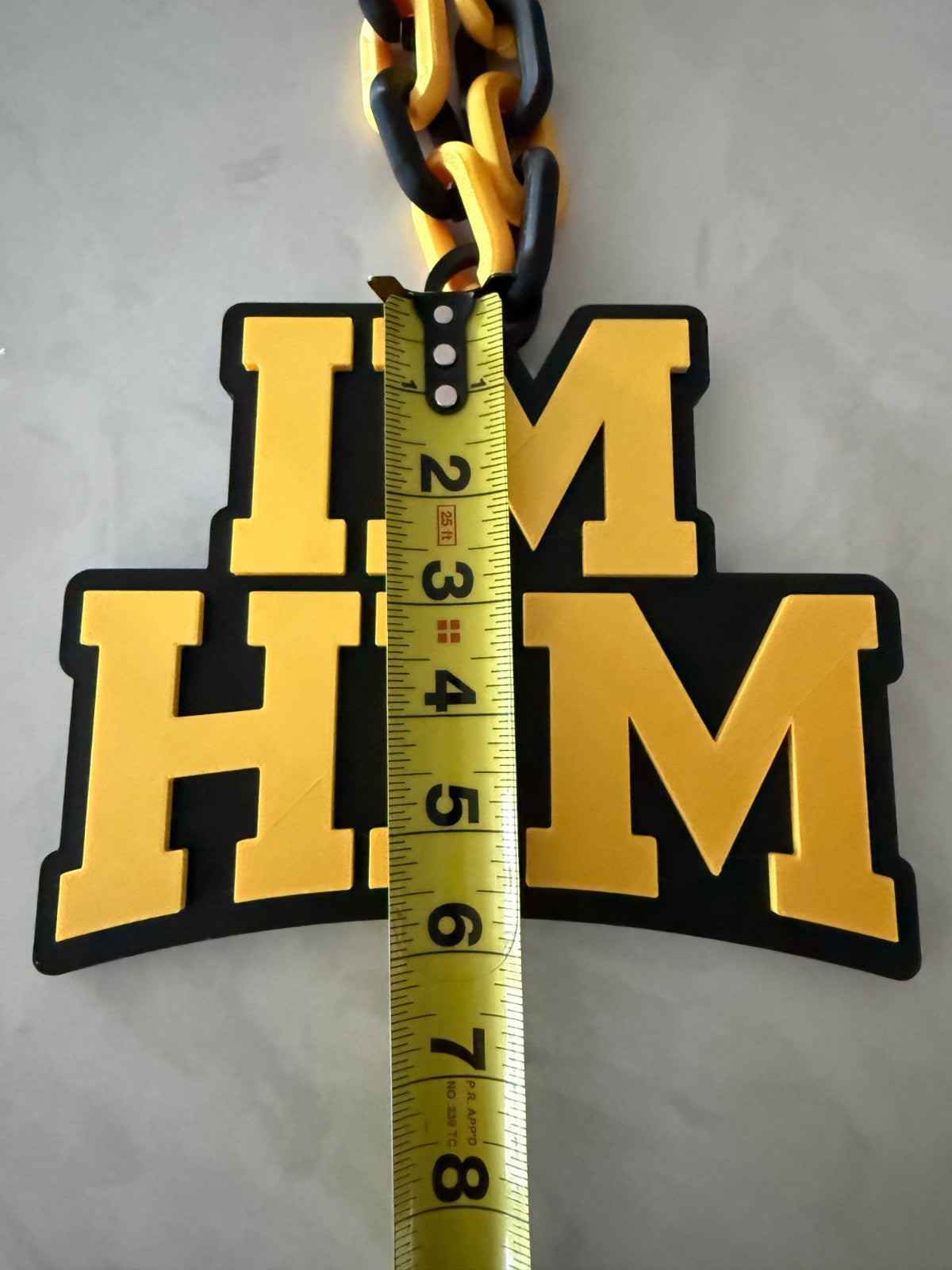 I'm Him Logo Oversized Necklace Hype Chain Handmade 3D Printed