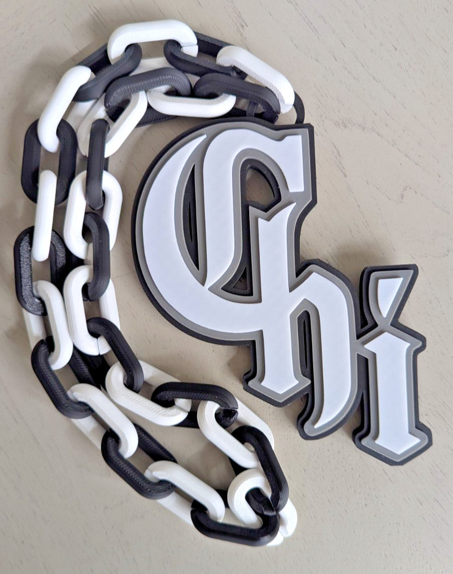 Chicago White Sox Chi Southside Over-Sized Necklace Logo Pendant Hype Chain
