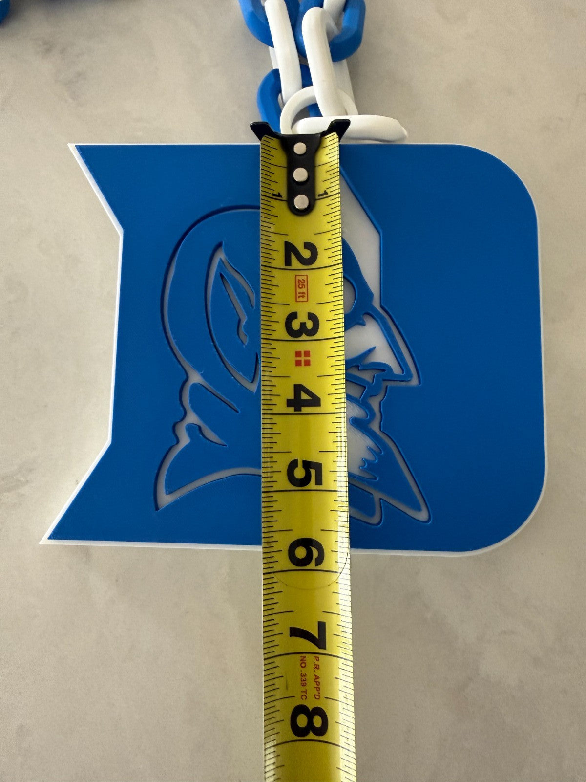 Duke Blue Devils Oversized Fan Necklace & Chain