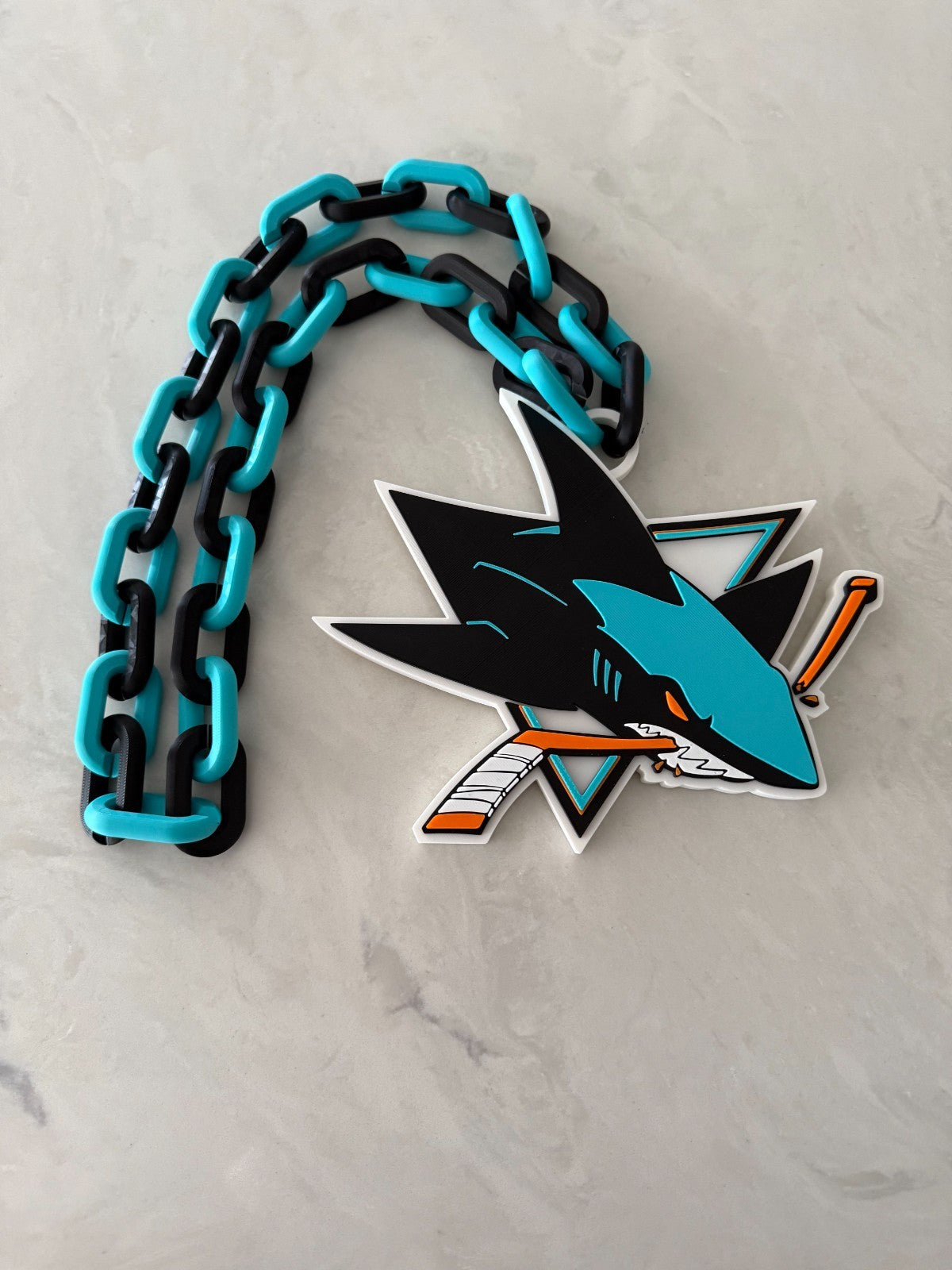 San Jose Sharks Oversized Fan Logo Necklace Hype Chain