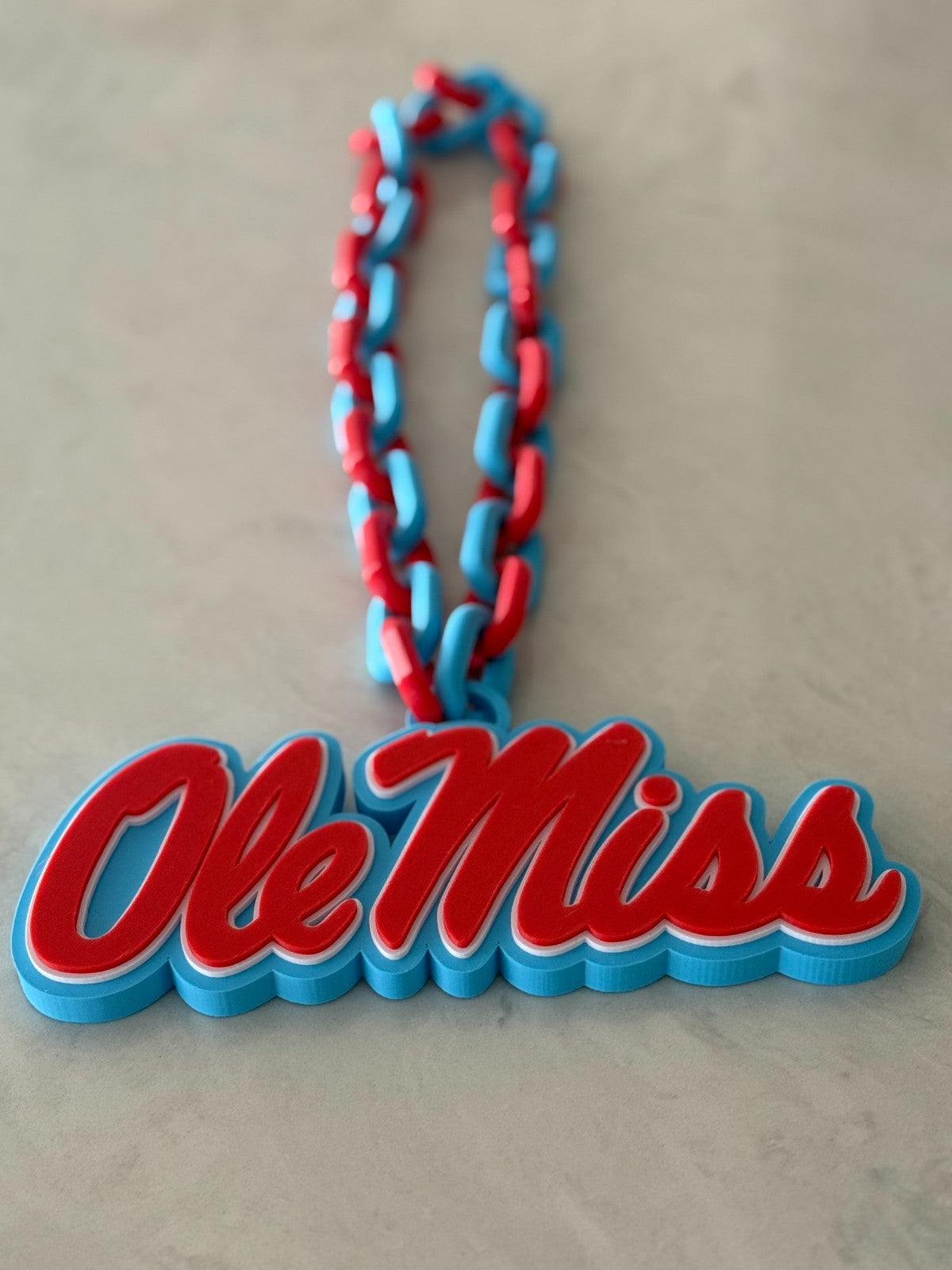 Ole Miss Rebels Logo Oversized Necklace & Chain