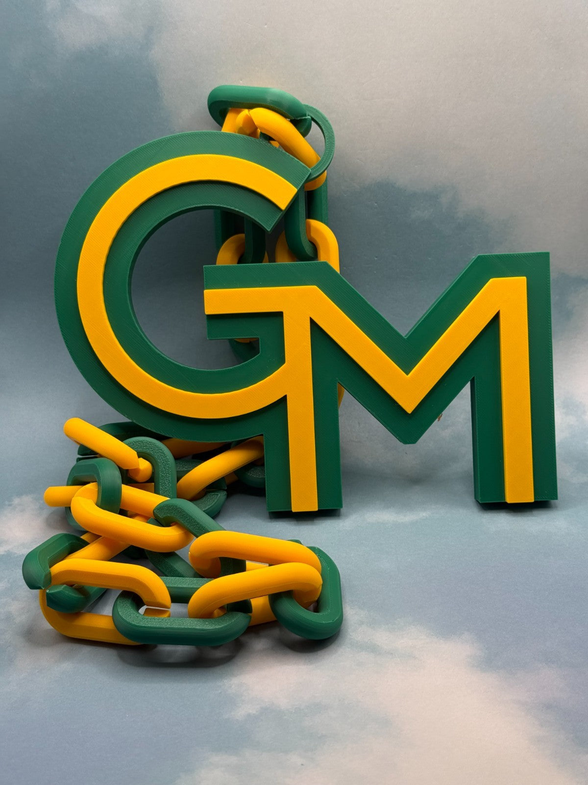 George Mason Patriots Oversized Necklace Turnover Hype Chain HandMade 3D Printed