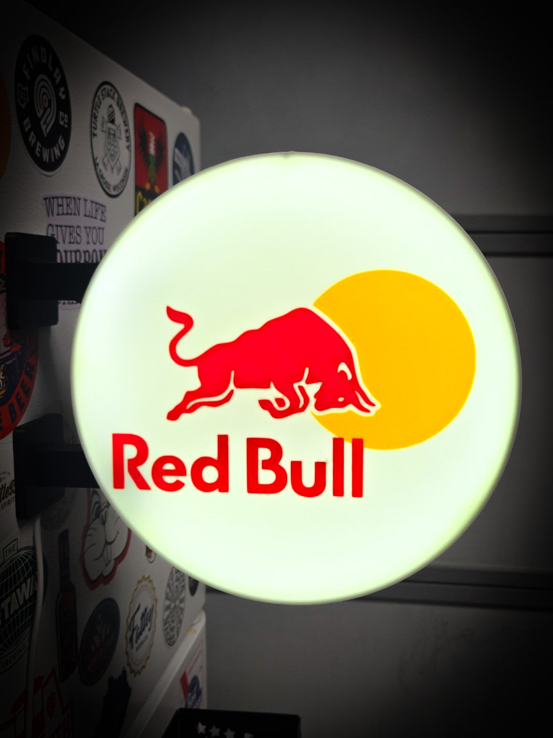 RED BULL 12 Inch Light Box LED Sign 3D Printed Wall Decor Man Cave Garage