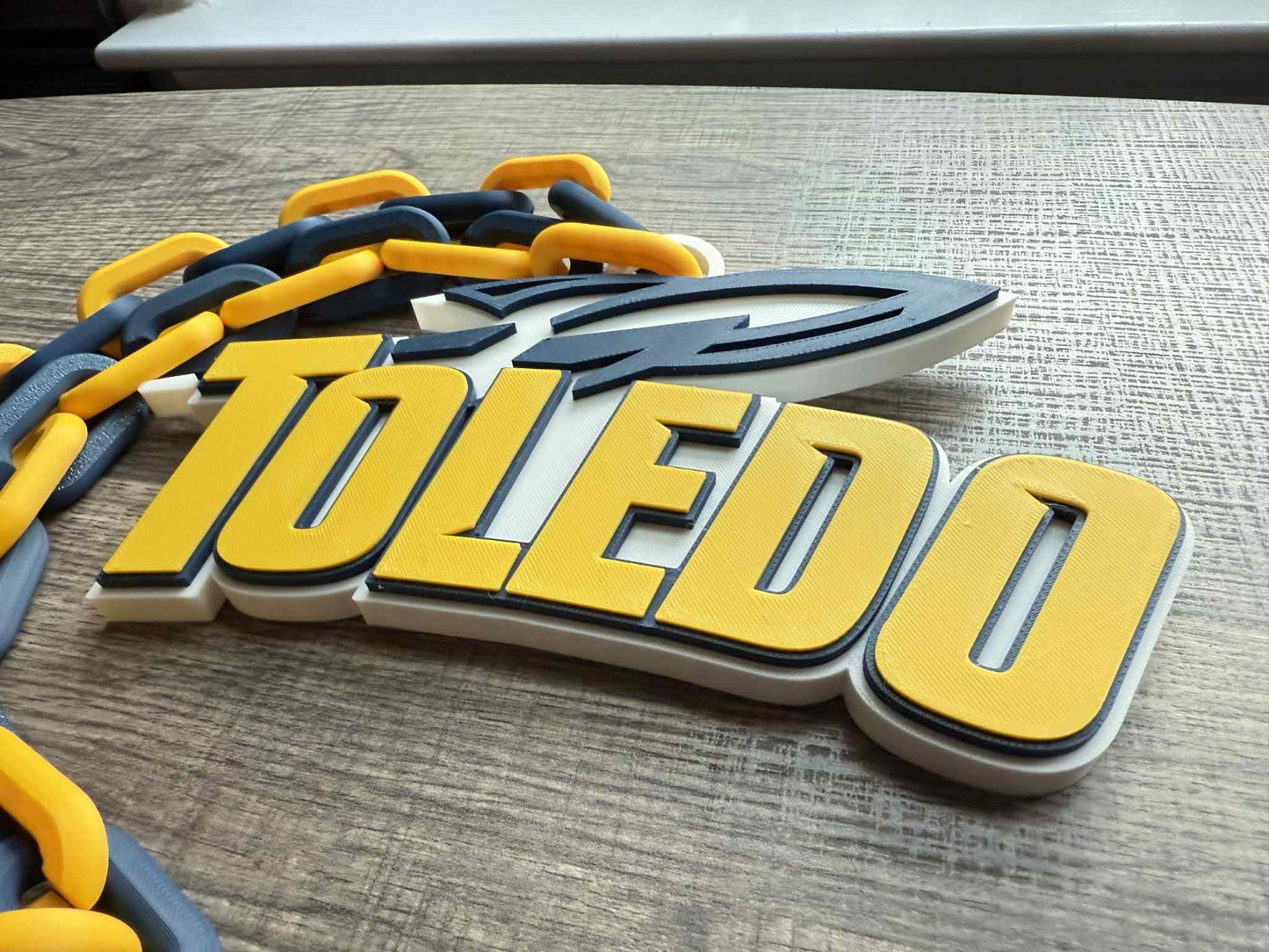 Toledo Rockets Logo Oversized Necklace, Pendant Chain [Made To Order]