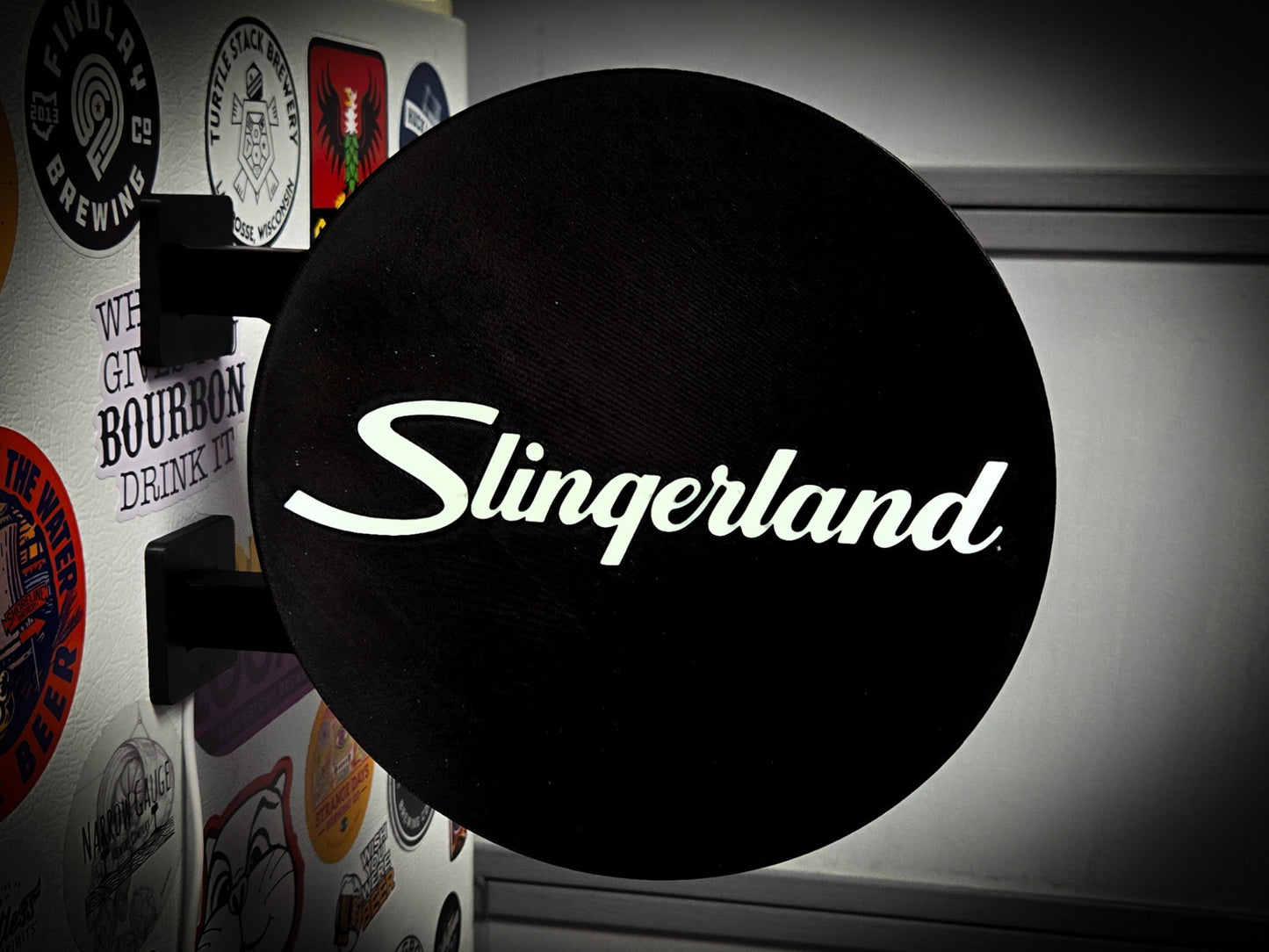 SLINGERLAND Drums 12 Inch Light Box LED Sign 3D Printed Wall Decor Man Cave