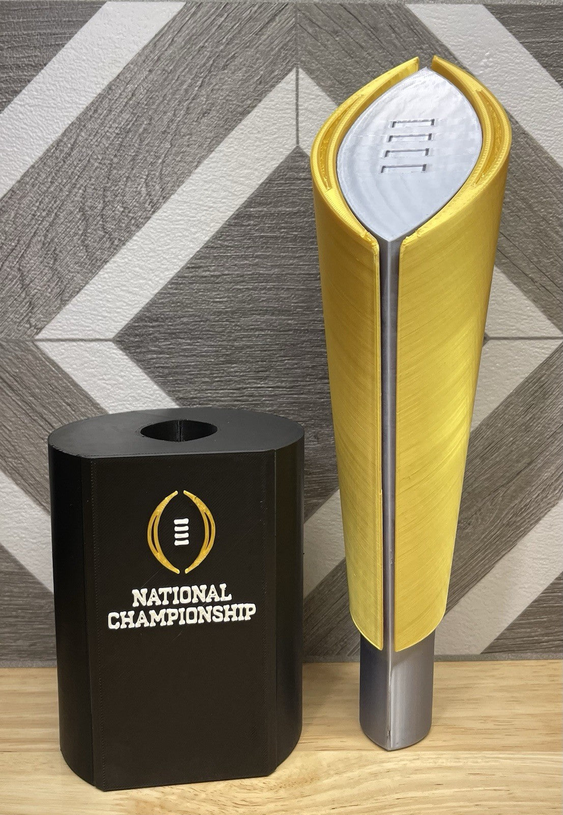 College Football Playoff (CFP) 14-in National Championship Trophy 3-D Printed