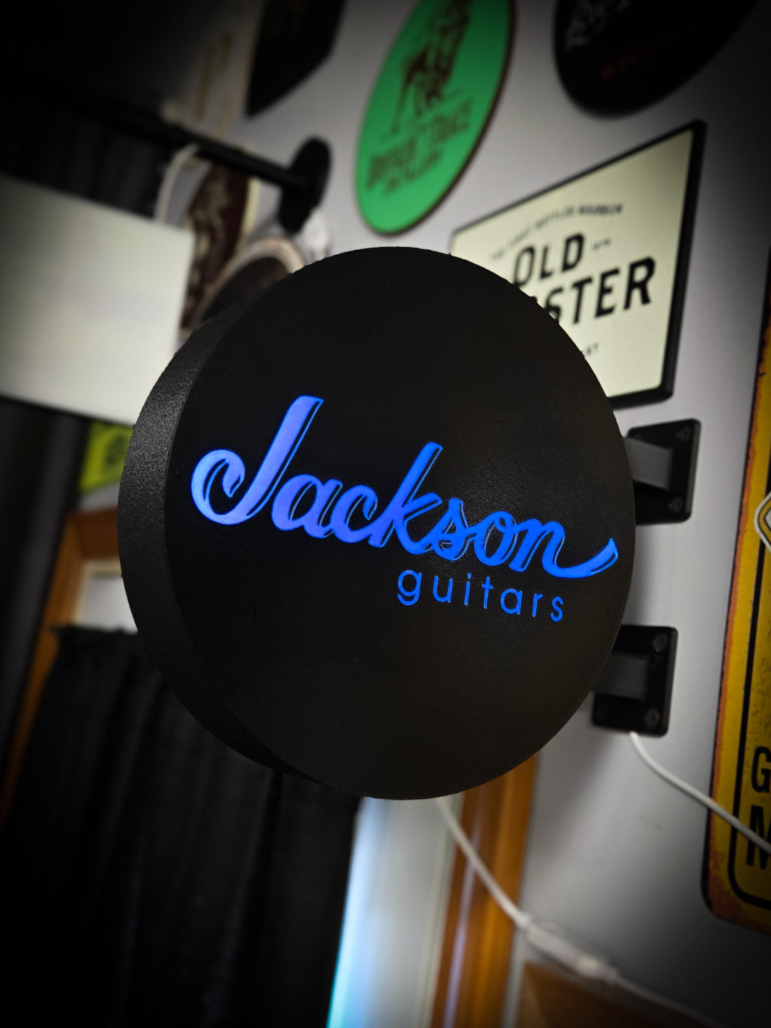 JACKSON GUITARS 12 Inch Light Box LED Sign 3D Printed Wall Decor Man Cave Garage