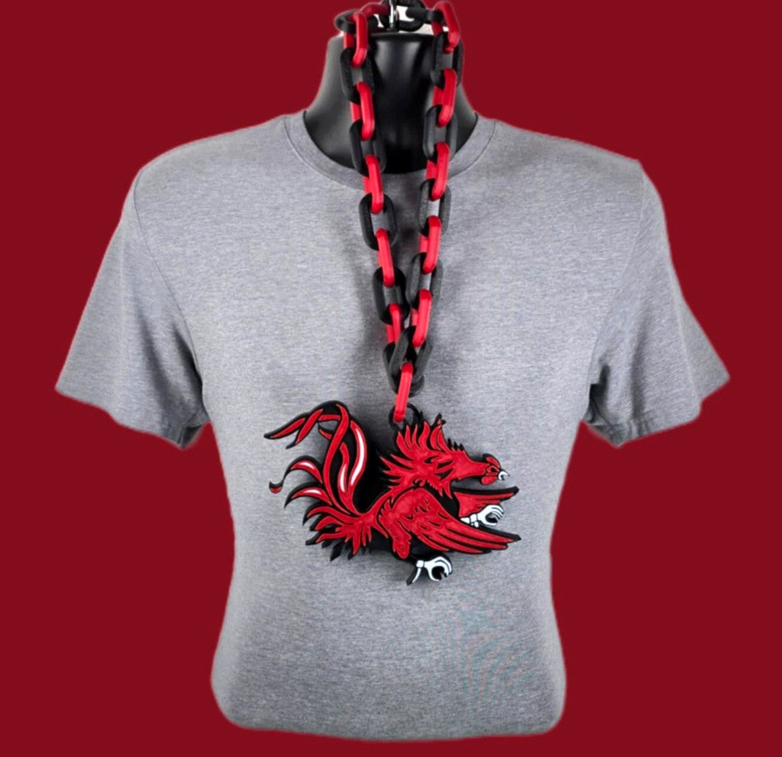 South Carolina Gamecocks Fan Chain NCAA Turnover Chain Logo Oversized Necklace