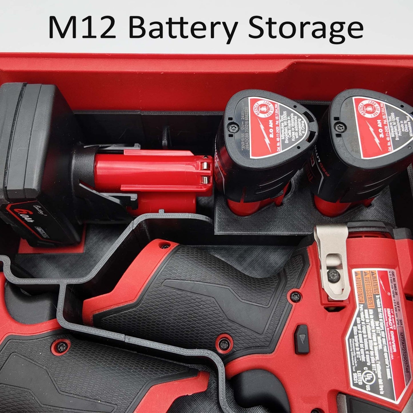 M12 Fuel Drill Driver Organizer For Milwaukee Compact Packout insert 3404  3453