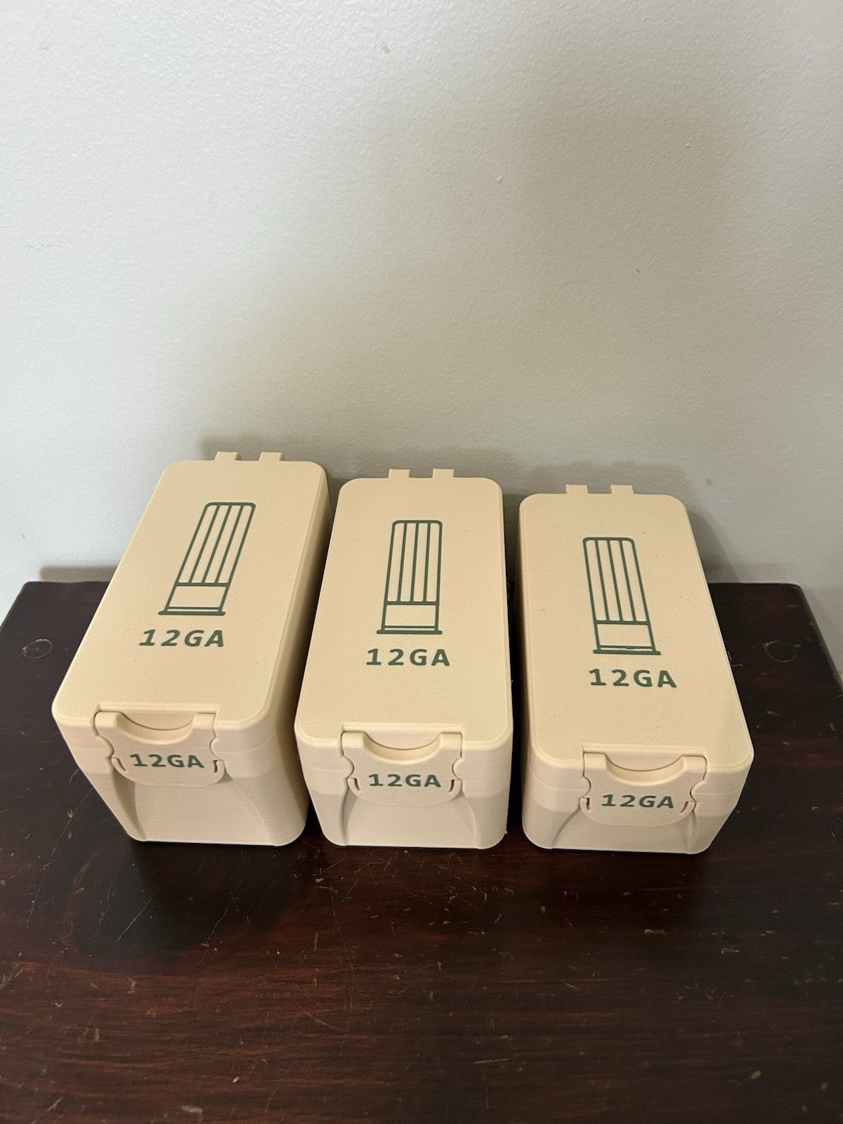12 Gauge Shotgun Shell Storage Box 15 Shell Capacity Made In USA