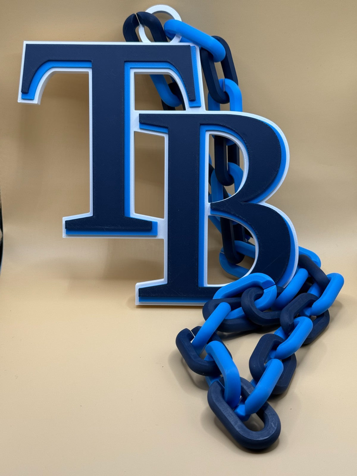 Tampa Bay Rays Oversized Necklace Turnover Chain HandMade 3D Printed