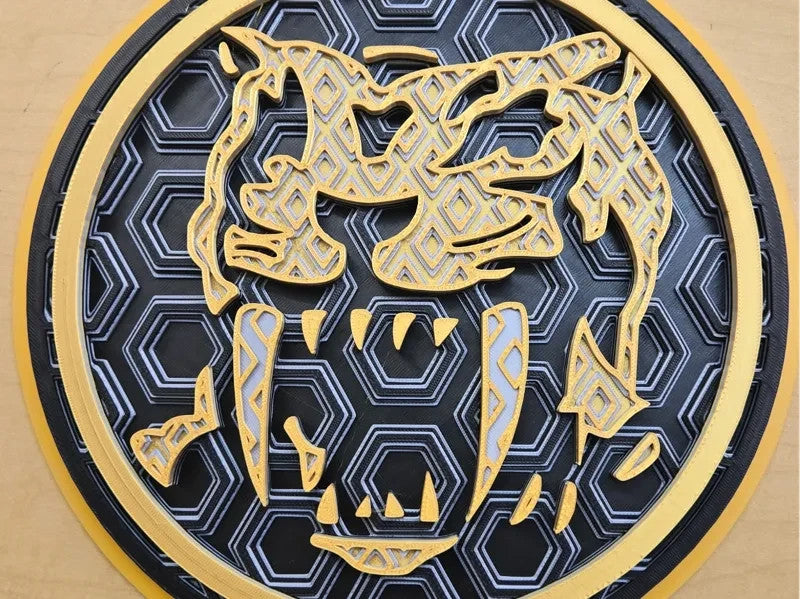 Power Rangers Wall Art Or Display 3D printed Dimensional Mosaic