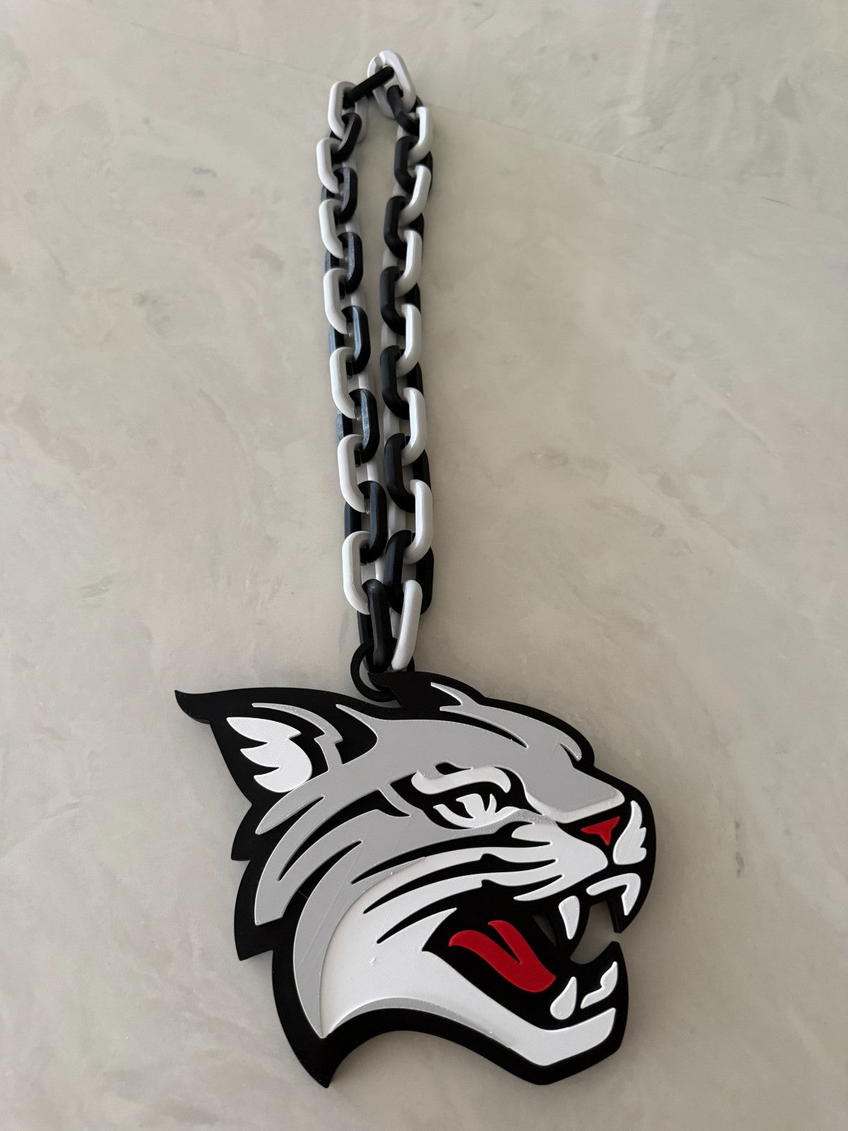 Davidson Wildcats Oversized Necklace, Hype Chain Handmade 3D Printed