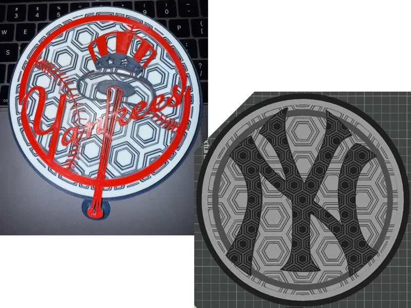 New York Yankees Wall Art Or Display 3D printed Dimensional Mosaic