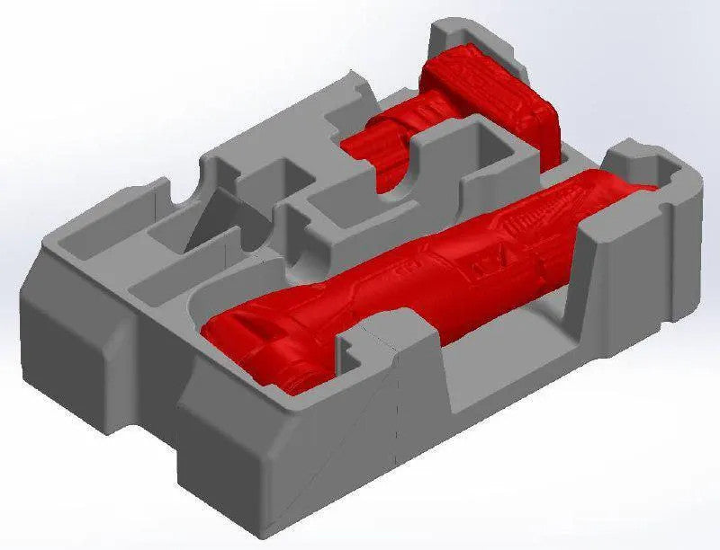 Packout Insert 3D Printed ABS Organizer For M12 Oscillating Multi-Tool 2526-20 M