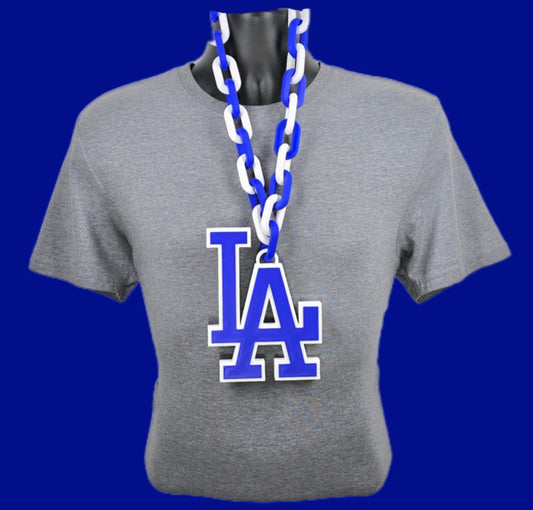 Los Angeles Dodgers Fan Chain MLB Big Logo Oversized Necklace Baseball Game Day