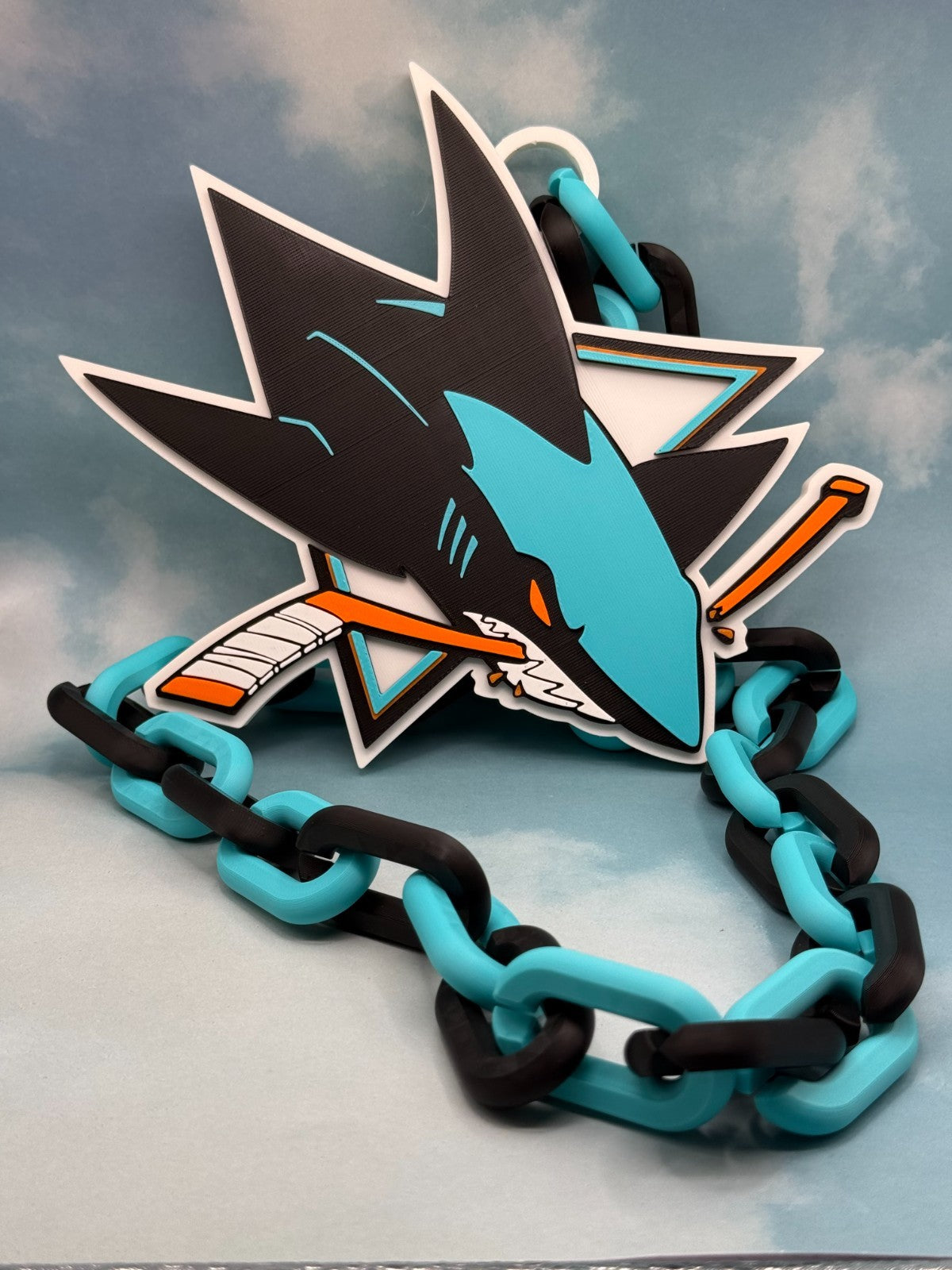 San Jose Sharks Oversized Fan Logo Necklace Hype Chain