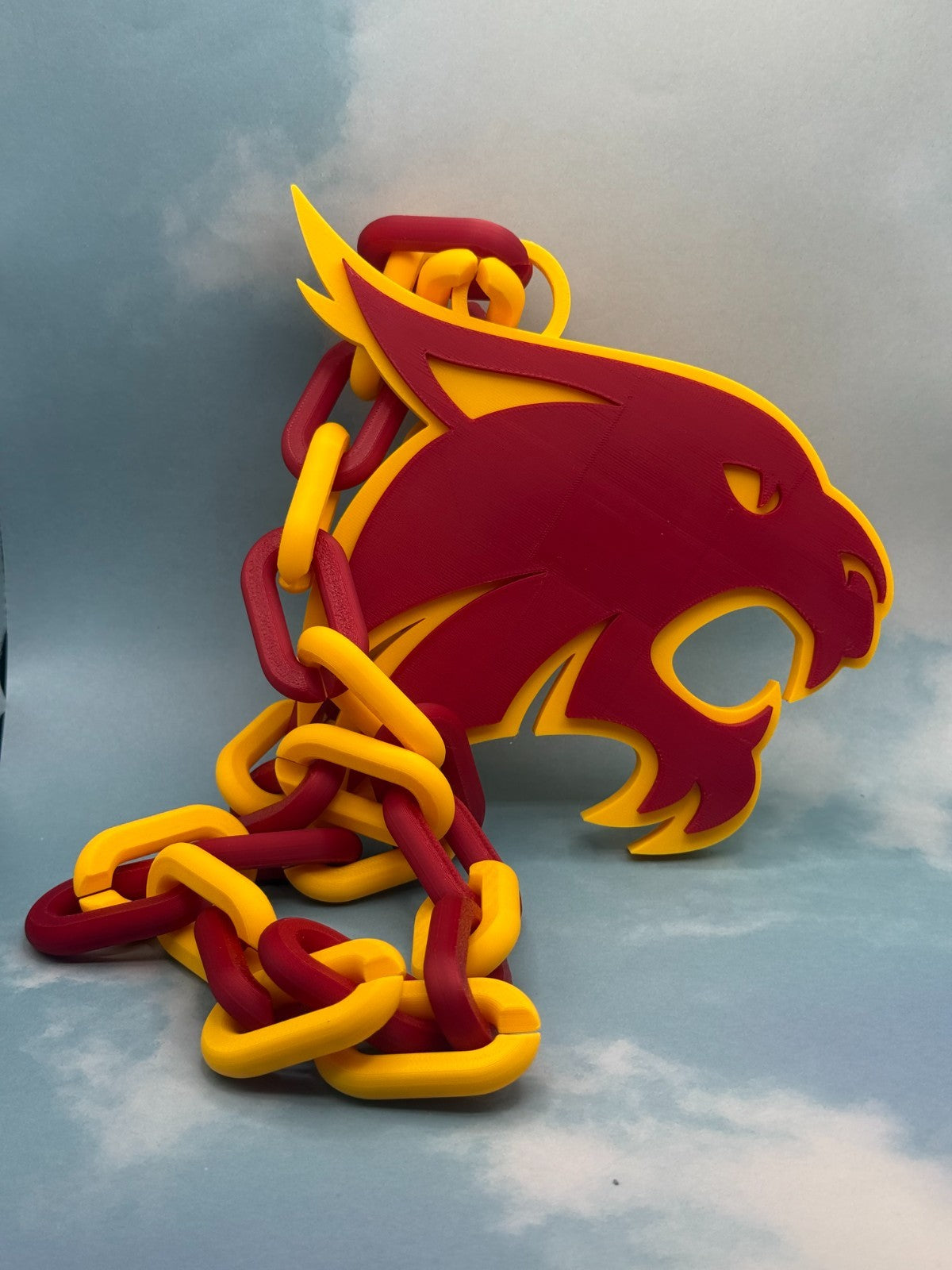 Texas State Bobcats Oversized Necklace, Hype Chain"Eat 'Em Up, Cats"