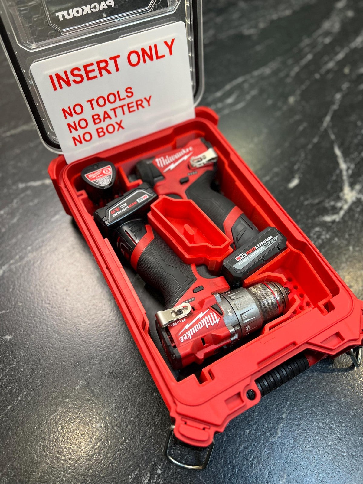Milwaukee Compatible M12 Fuel Cordless Hammer  Drill & Impact Driver Insert Tray