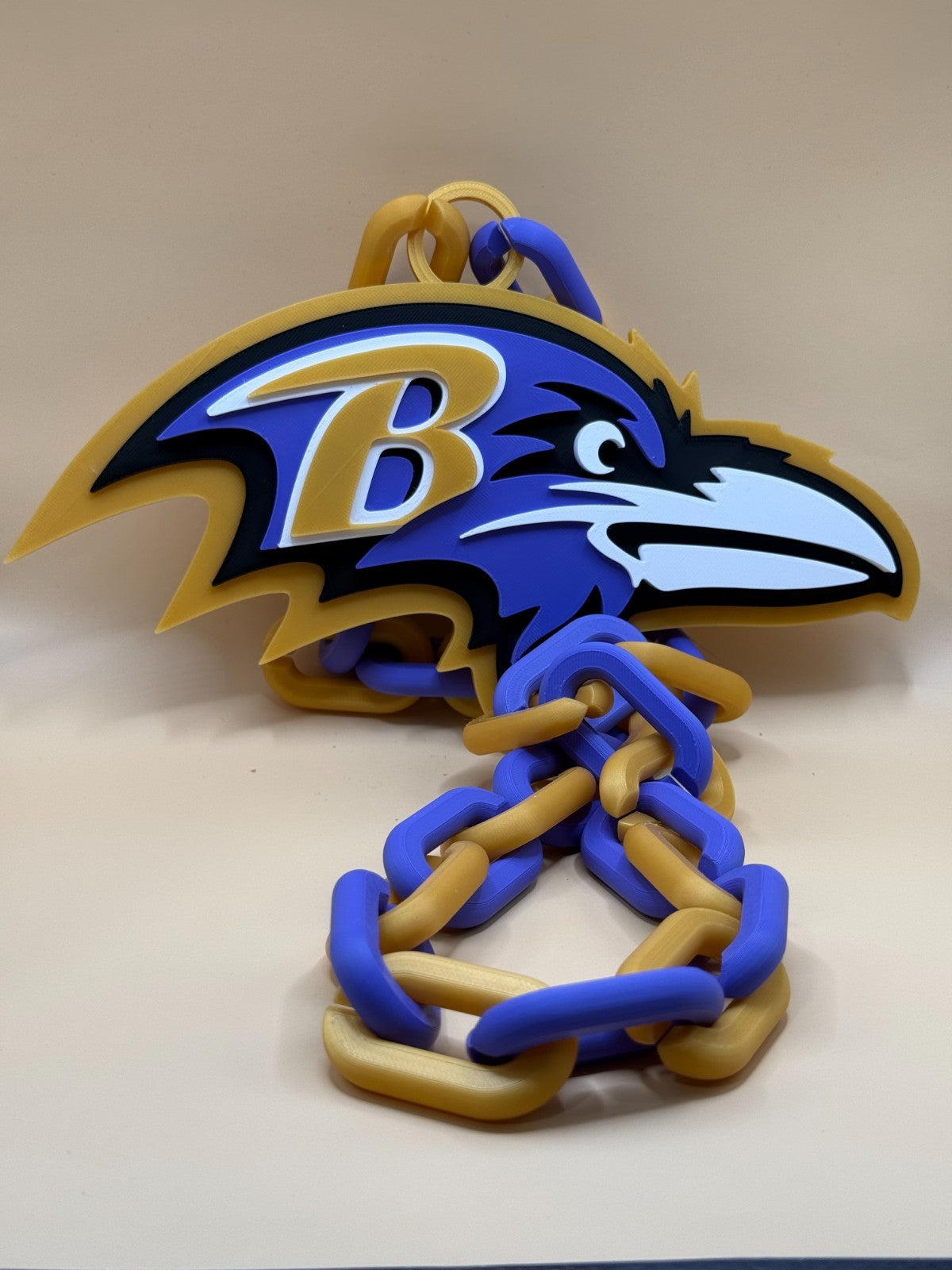 Baltimore Ravens Oversized Logo Necklace, Pendant Handmade 3D Printed