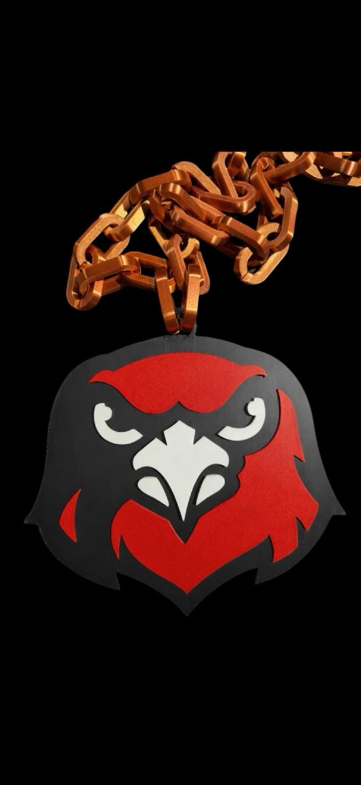 Hamburg Hawks Oversized Hype Chain - Custom 3D Printed Hawk Logo Necklace