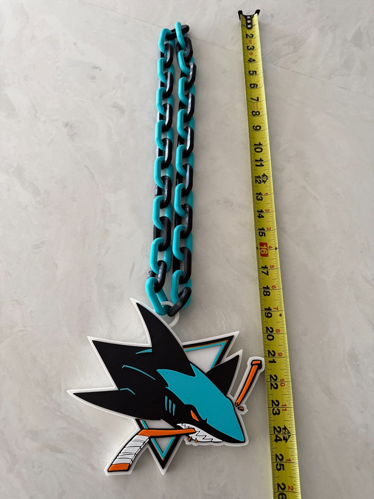 San Jose Sharks Oversized Fan Logo Necklace Hype Chain