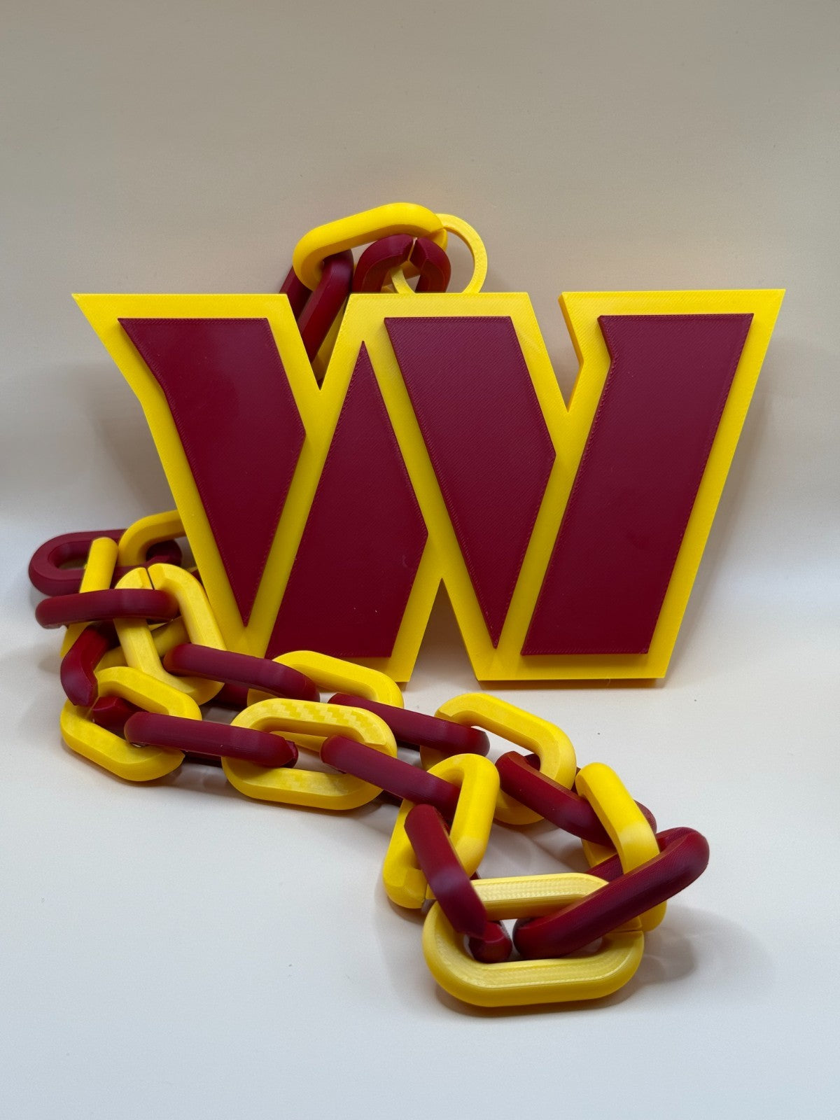 Washington Commanders Oversized Turnover Chain Necklace Pendant Handmade