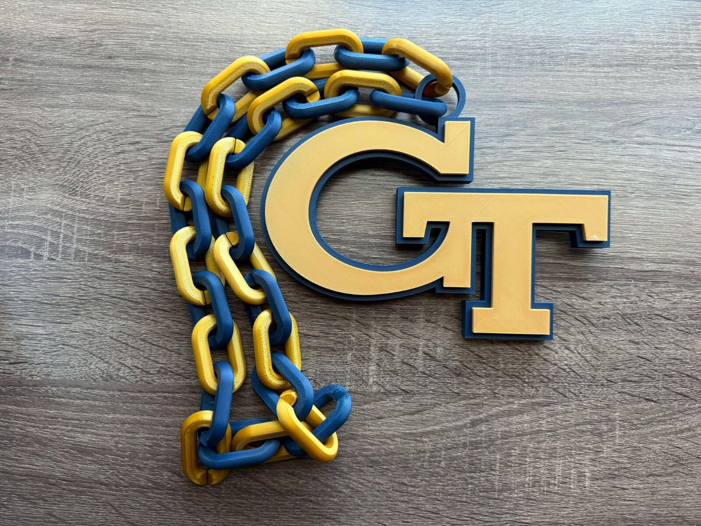 Georgia Tech Yellow Jackets Oversized Necklace, Pendant [Made To Order]
