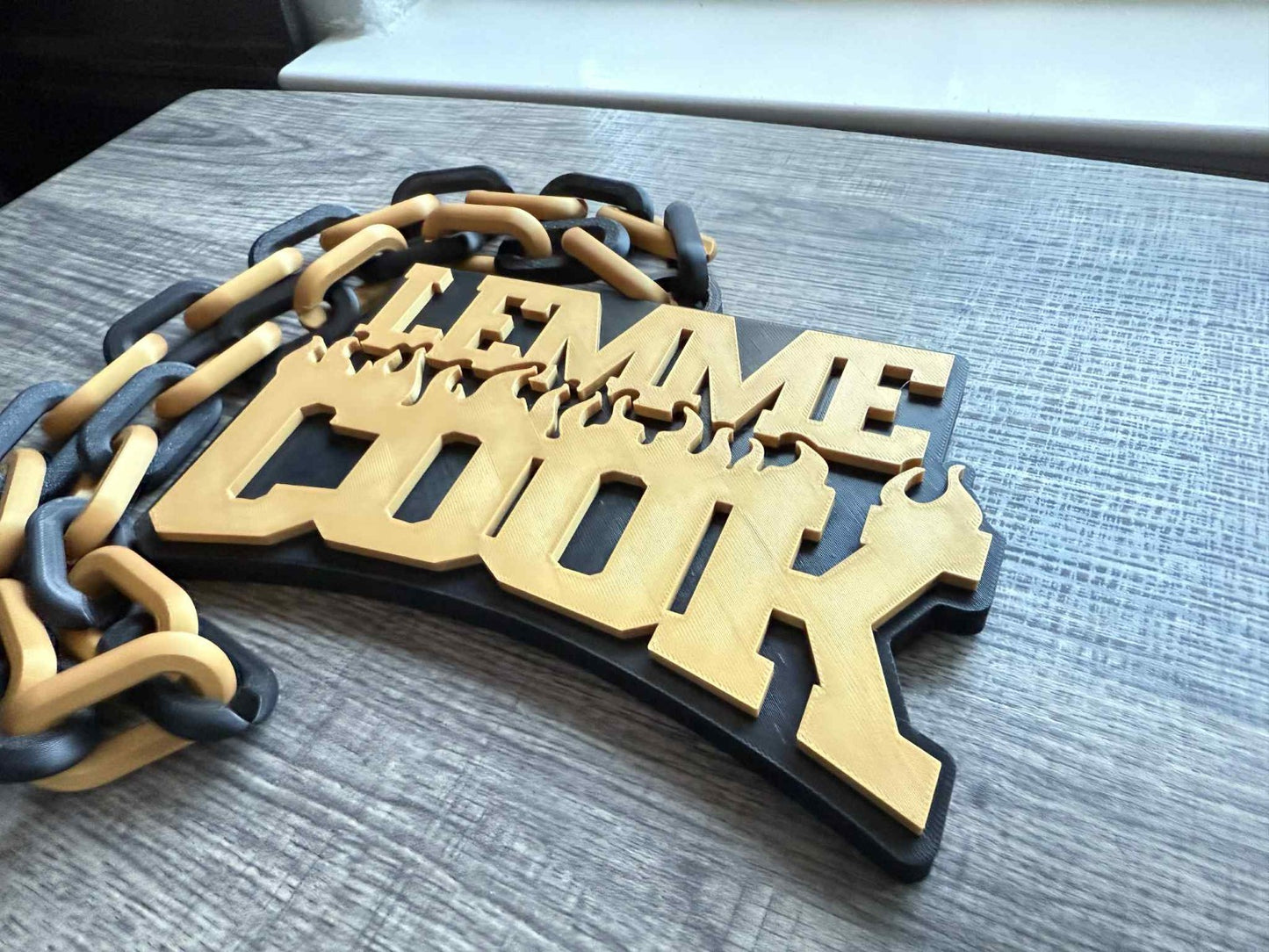 Lemme Cook Logo Oversized Necklace, Hype Chain [Made To Order]