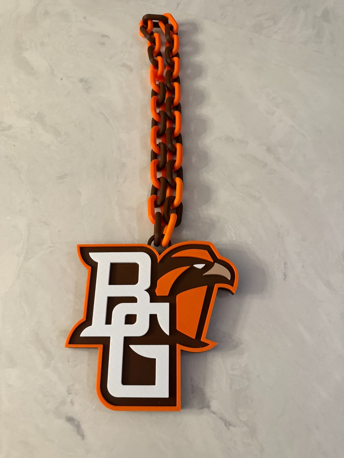 Bowling Green Falcons Logo Oversized Fan Necklace Pendant Chain