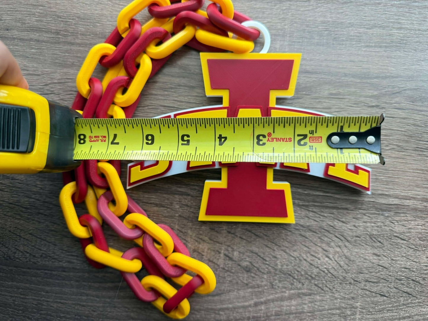 Iowa State Cyclones Oversized Necklace, Hype Chain {Made To Order]