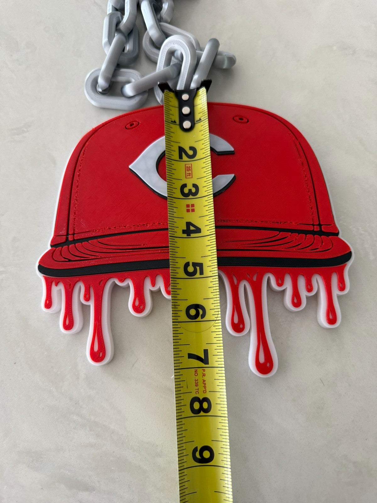 Cincinnati Reds Drip Baseball Cap Hype Chain Hand Made 3D Printed